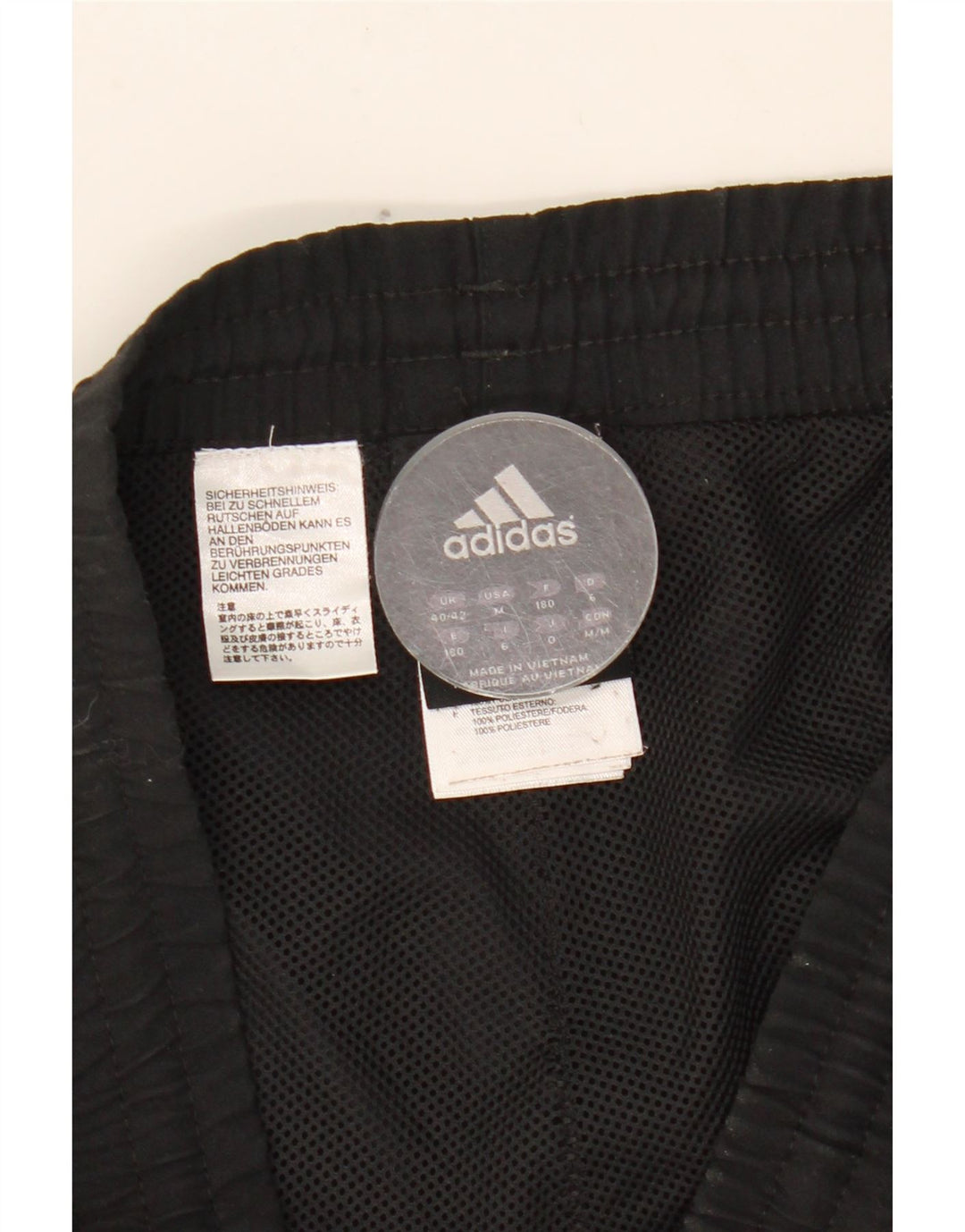 Pantalones de chándal ADIDAS para hombre UK 40/42 Medium Negro Poliéster