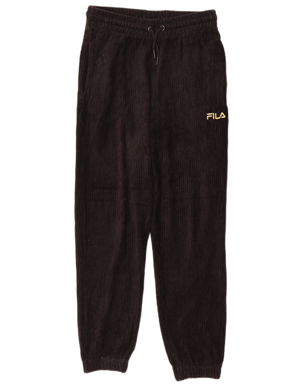 Fila Pantalones de chándal para mujer Joggers UK 8 Small Black Cotton