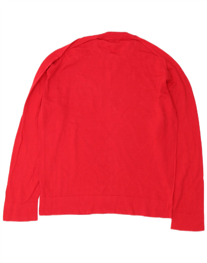 Calvin Klein Jeans - Jersey de cuello redondo para hombre, color rojo medio, algodón