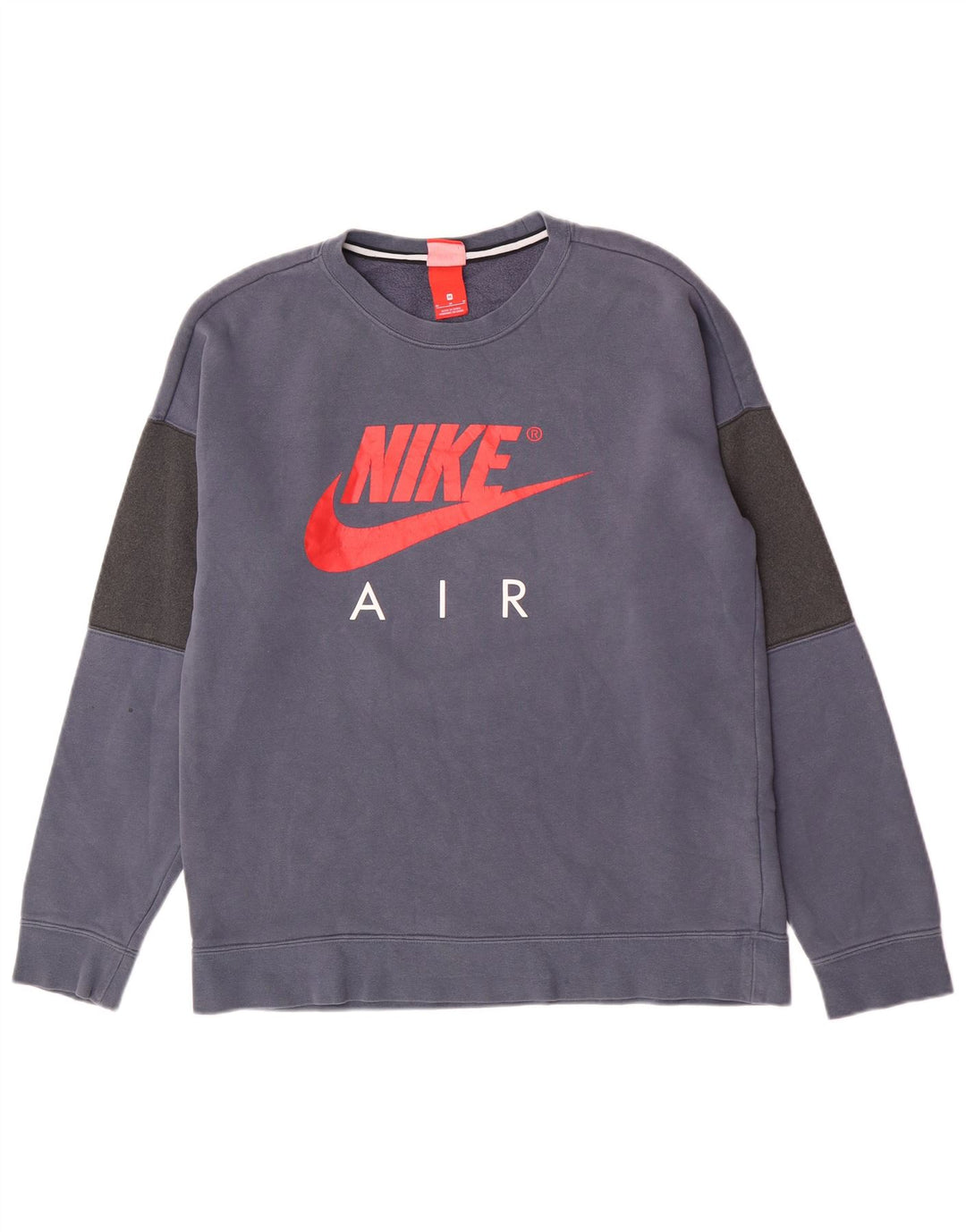 Nike Hombre Sudadera con gráfico tipo jersey de algodón color block en azul medio