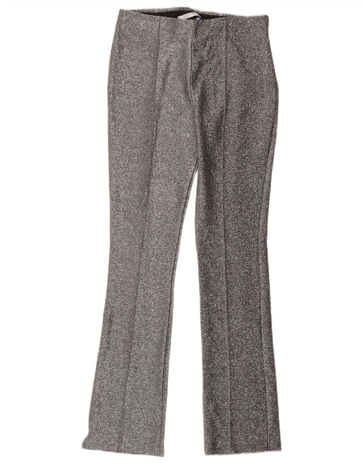 Zara Mujer Trafaluc Bootcut Pantalones Casuales Medianos W28 L30 Plata