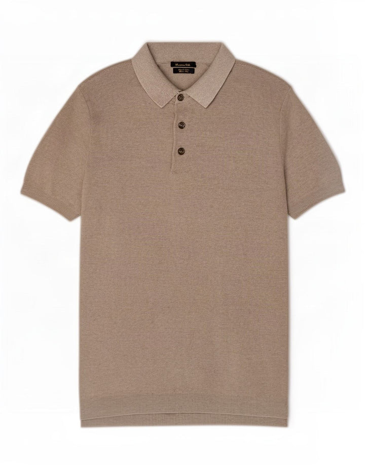 Polo Massimo Dutti Hombre Grande Gris Algodón