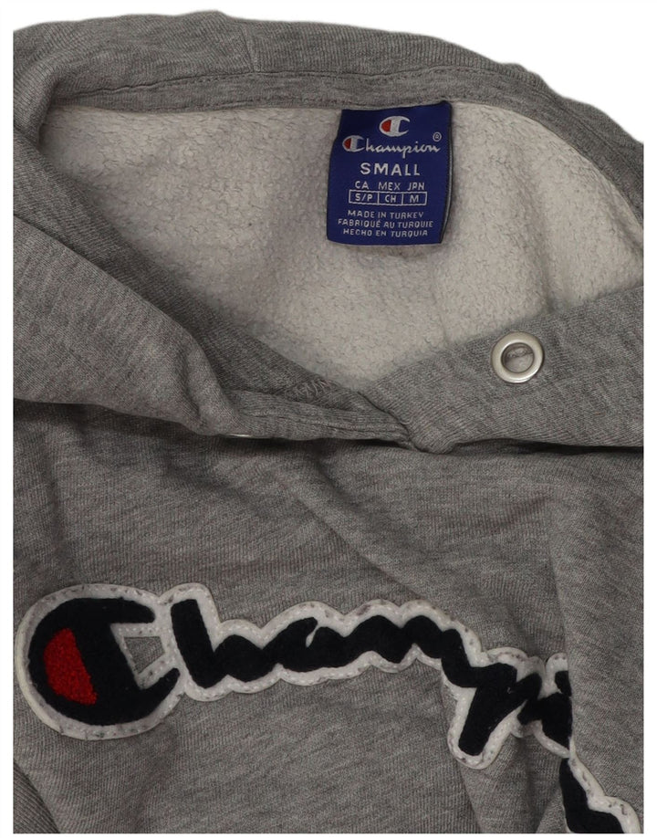 Champion Sudadera con capucha corta de gran tamaño para mujer Reino Unido 10 Pequeño gris moteado