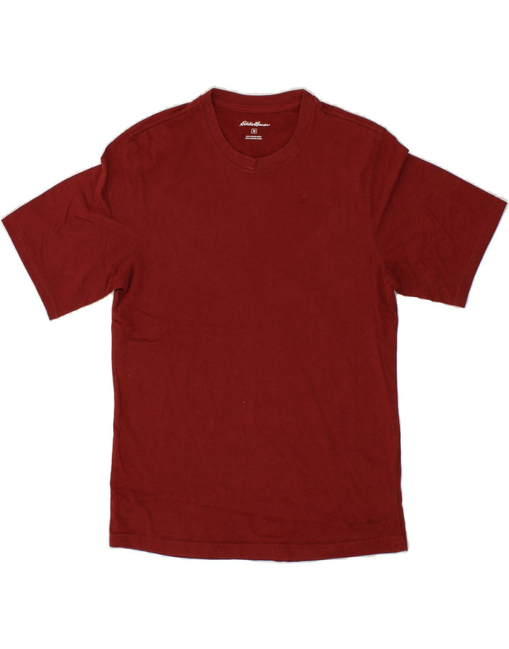 EDDIE BAUER Mens T-Shirt Top Medium Maroon Cotton Vintage Eddie Bauer and Second-Hand Eddie Bauer from Messina Hembry 