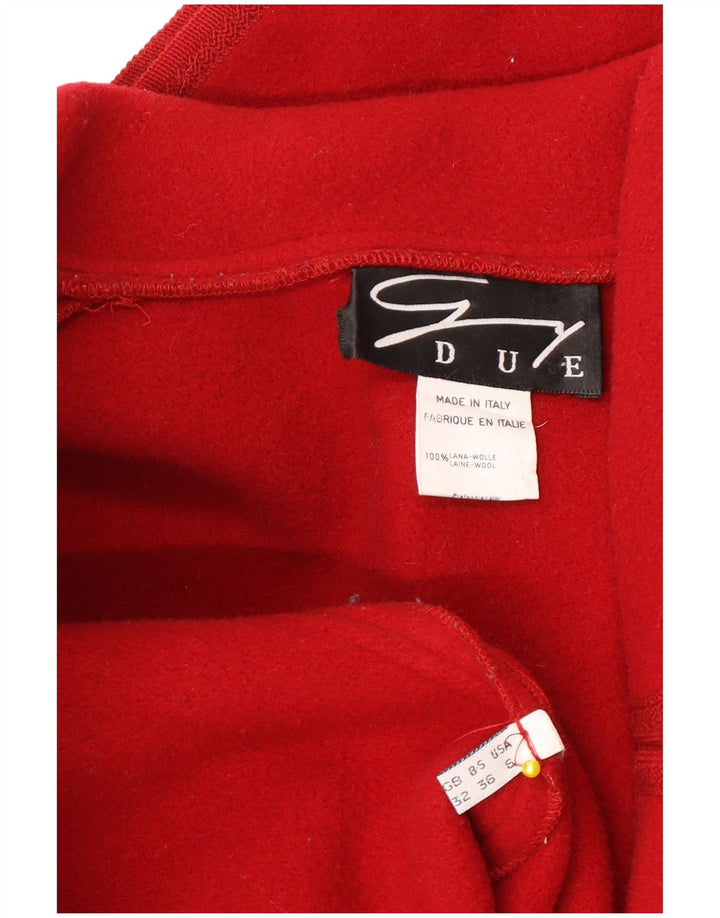 Genny Chaqueta tipo blazer extragrande con 3 botones para mujer UK 10 Small Red Wool