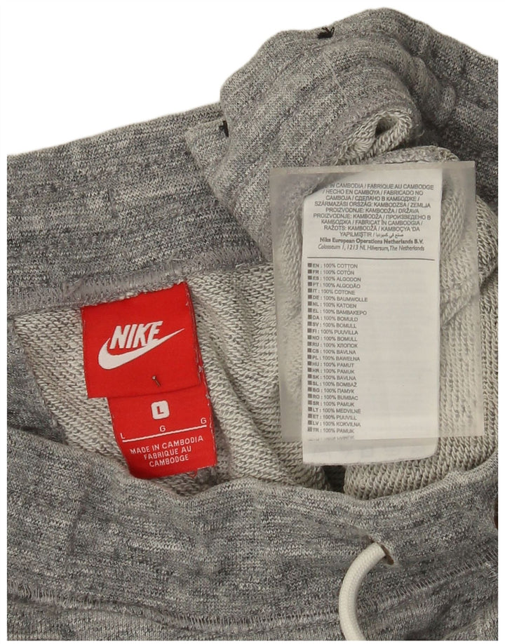 Pantalones cortos deportivos Nike para hombre de algodón moteado gris grande