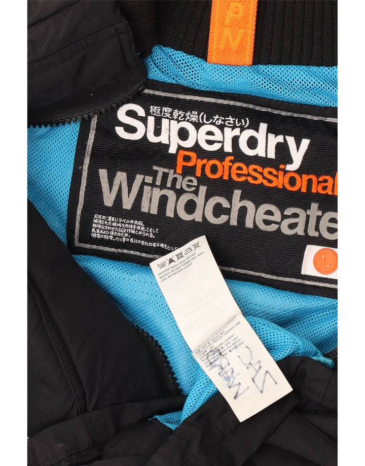 Superdry Chaqueta Cortavientos Estampada para Mujer UK 46 Large Black
