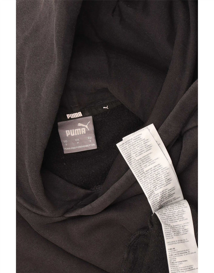 Puma - Sudadera con capucha para hombre, talla pequeña, algodón negro