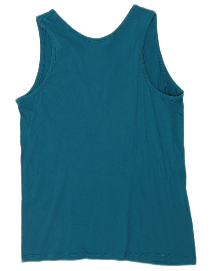 Kappa - Camiseta sin mangas para mujer, talla 40, algodón azul medio