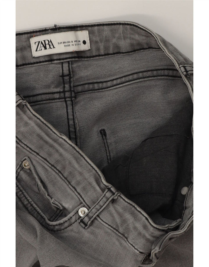 ZARA Vaqueros Acampanados Mujer EU 38 Small W28 L32 Gris