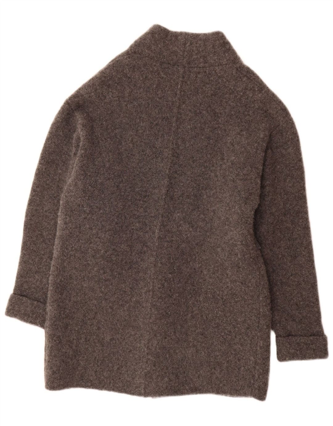 Zara Mujer Suéter Cárdigan Abierto Largo De Gran Tamaño UK 10 Small Grey Wool