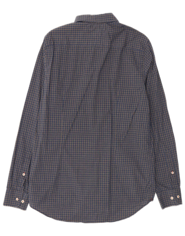 Camisa Tommy Hilfiger Hombre Slim Fit Algodón A Cuadros Azul Marino Grande