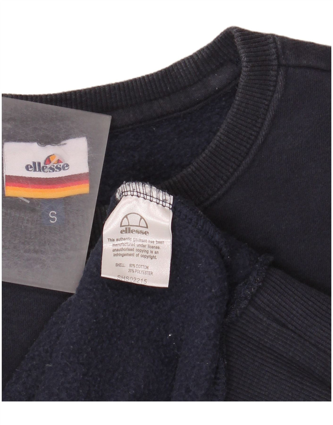 Ellesse Hombre Sudadera Jumper Small Azul Marino Algodón