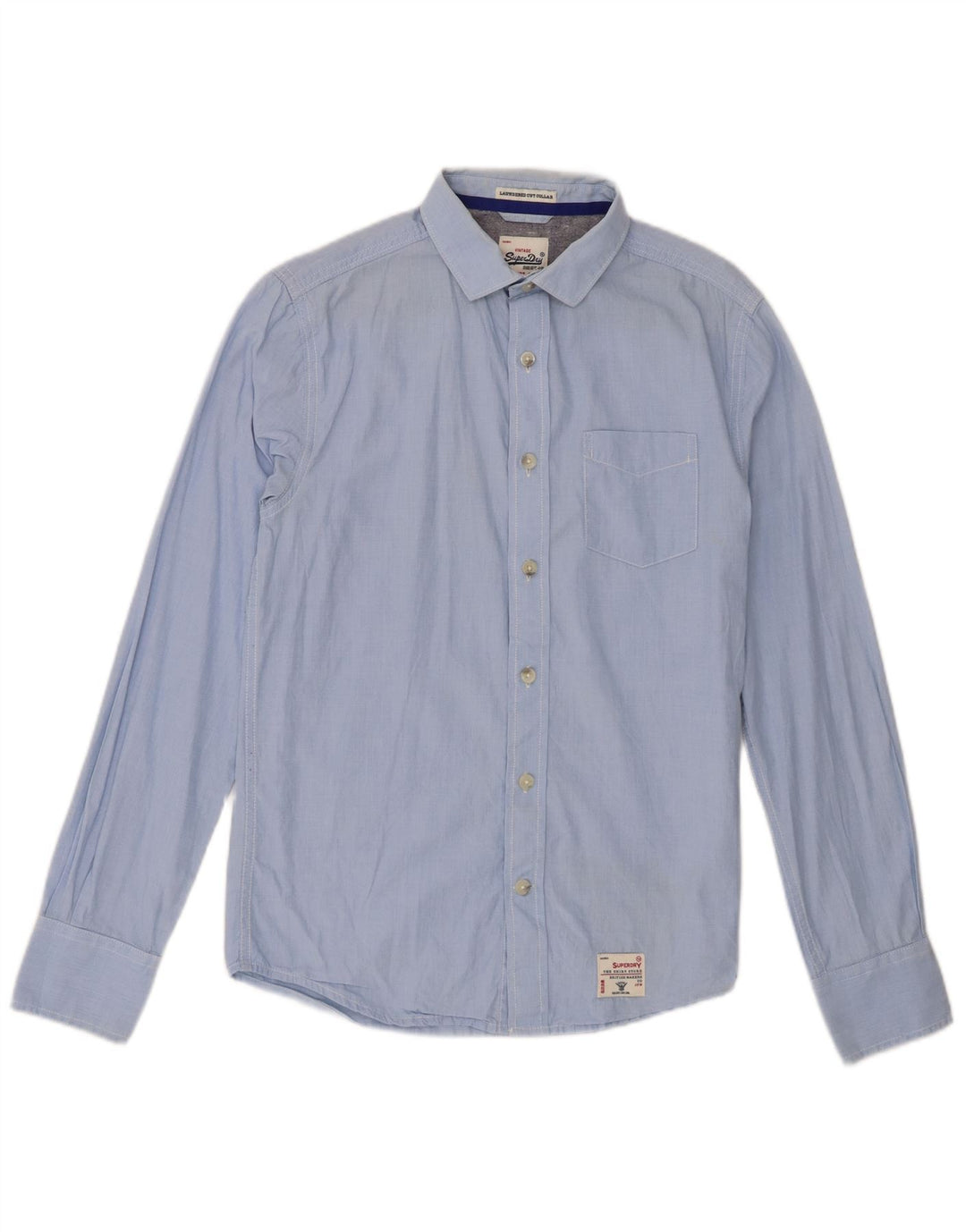 Camisa Superdry Hombre Algodón Azul Medio