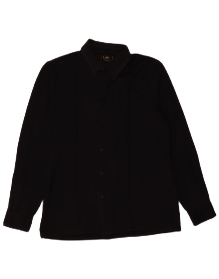 LEE Camisa Hombre Grande Poliéster Negro