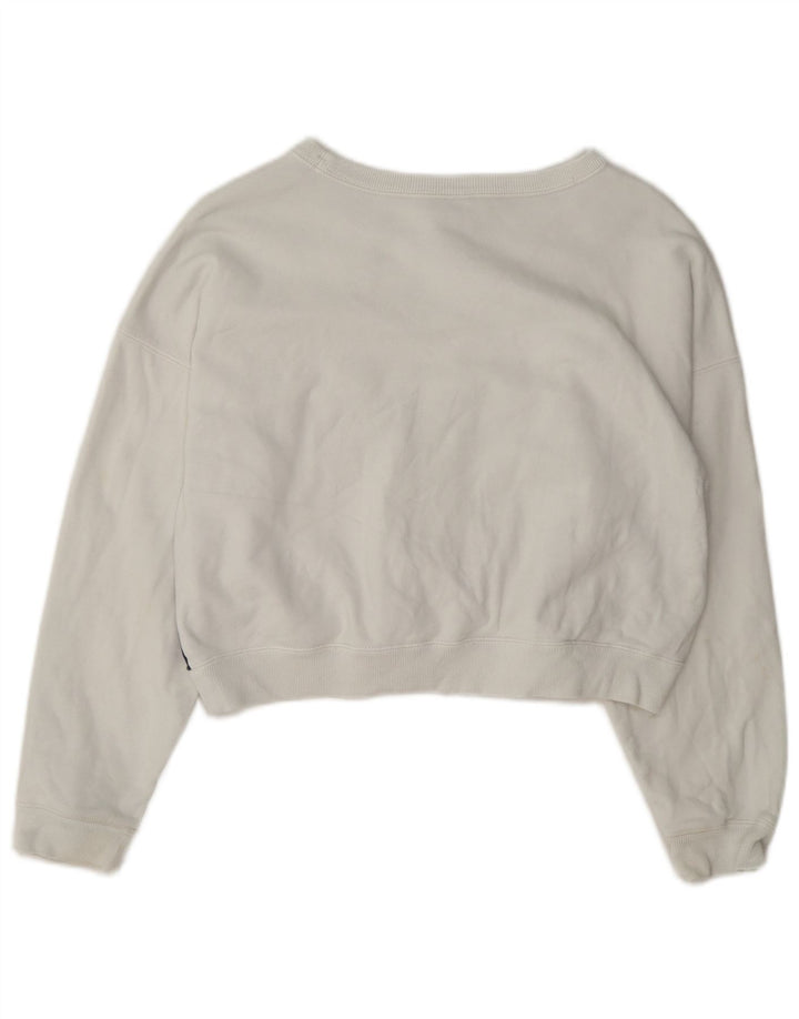 Champion Sudadera Corta De Gran Tamaño para Mujer UK 10 Small White