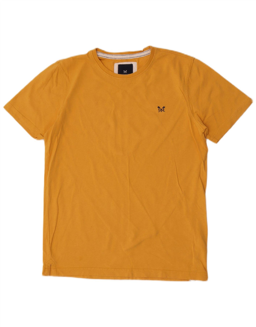 CREW CLOTHING Camiseta para hombre Top Algodón amarillo medio