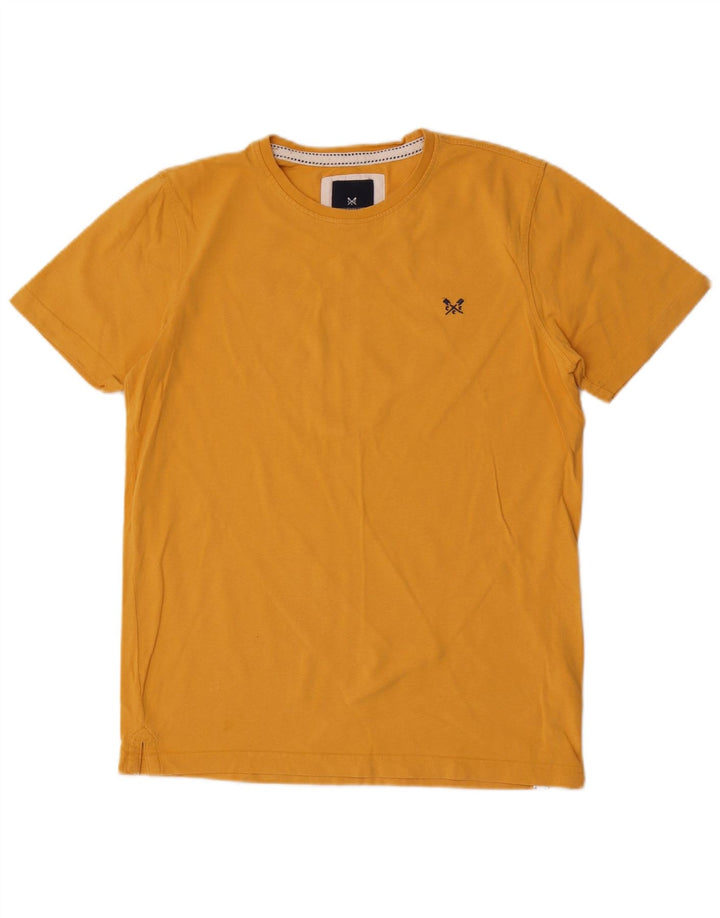 CREW CLOTHING Camiseta para hombre Top Algodón amarillo medio
