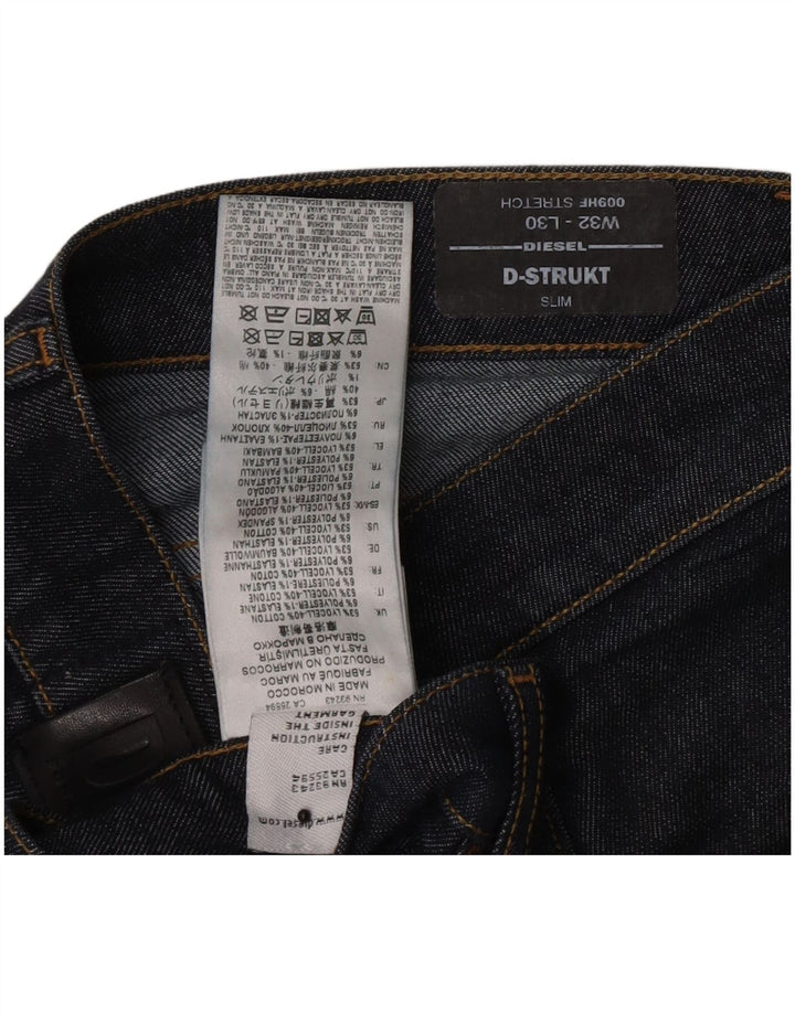 Diesel Hombre D-Strukt Slim Jeans W32 L27 Lyocell Azul Marino