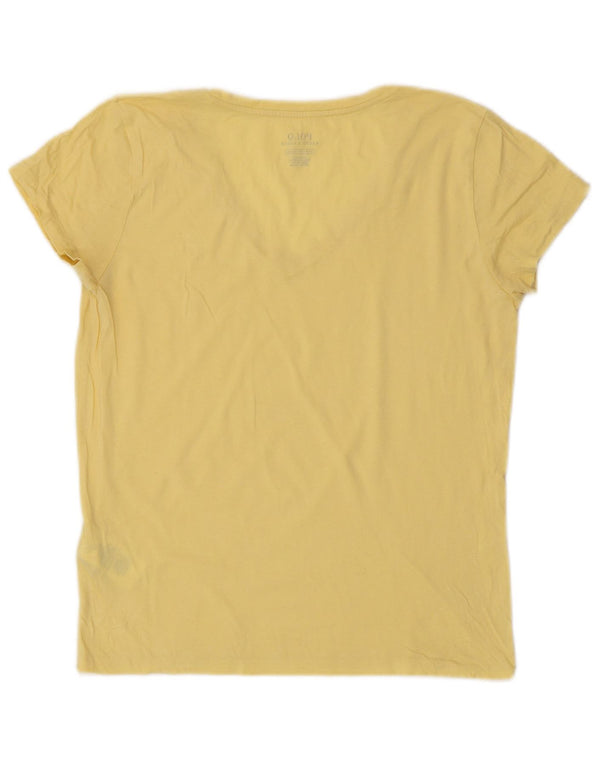 Polo Ralph Lauren Camiseta para Mujer Top UK 10 Small Yellow Cotton
