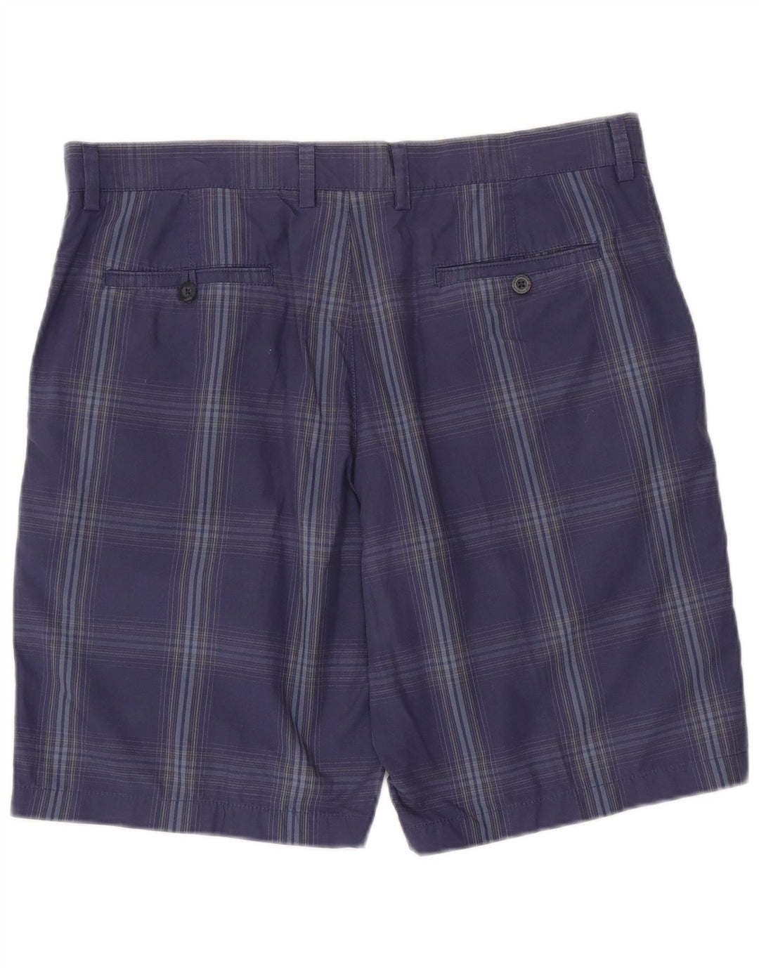 Marks & Spencer Pantalones cortos chinos para hombre W36 Algodón a cuadros azules grandes