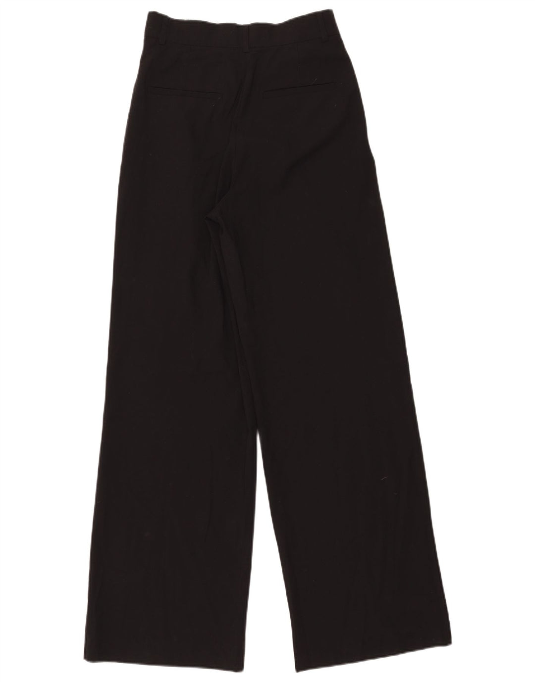 Zara Mujer Pantalones Chinos Pegged Pequeños W26 L31 Poliéster Negro