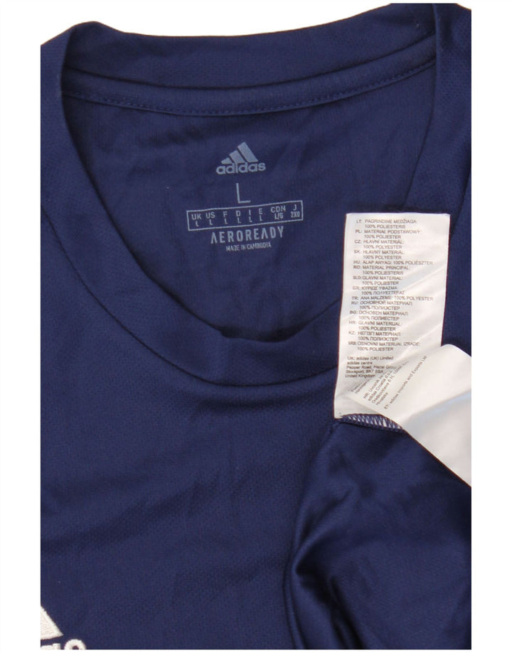 Camiseta Adidas para Hombre Aeroready Grande Azul Marino Poliéster