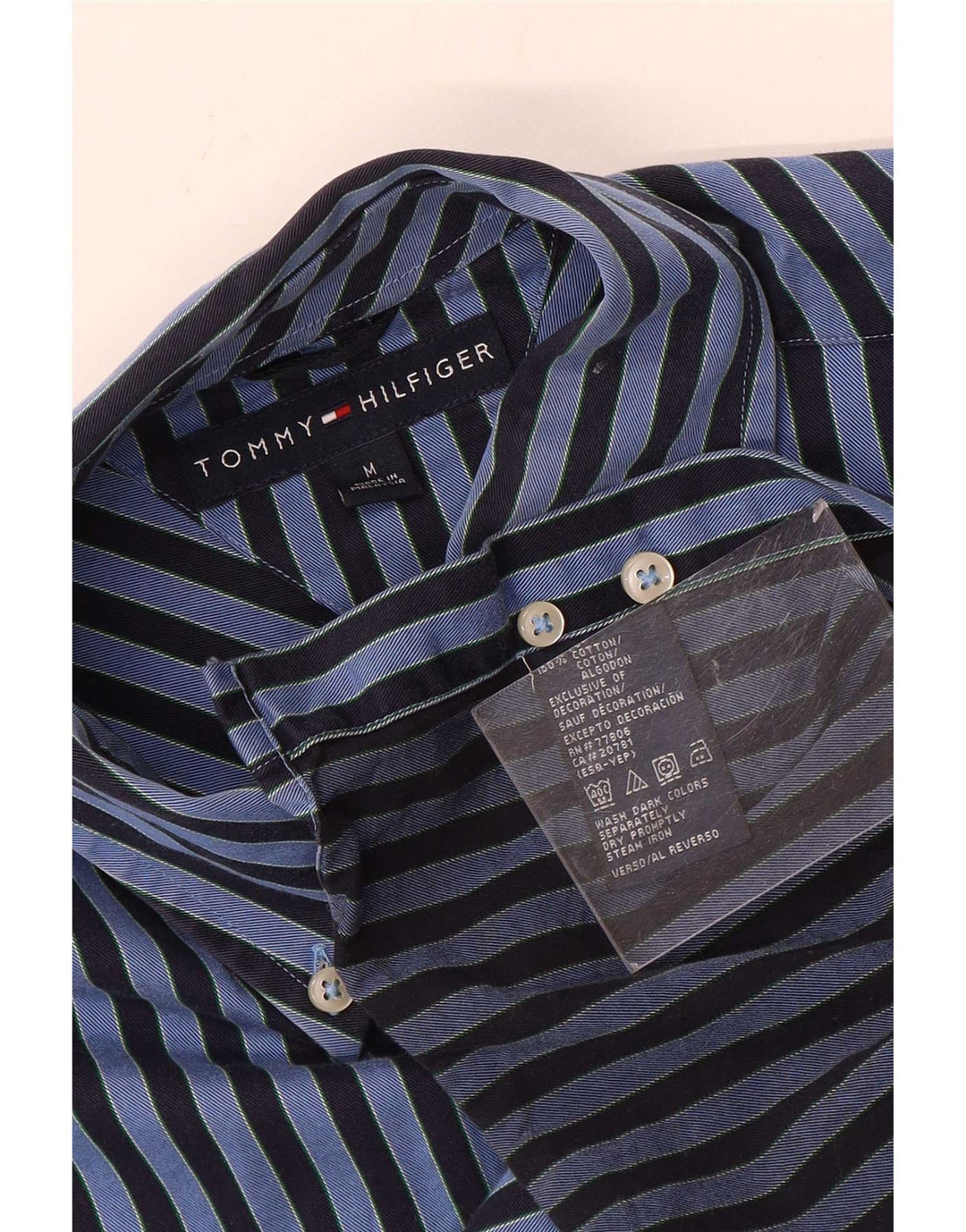 Camisa Tommy Hilfiger Hombre Azul Medio Rayas