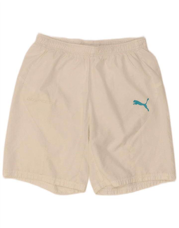 Pantalones cortos deportivos Puma para hombre mediano blanco