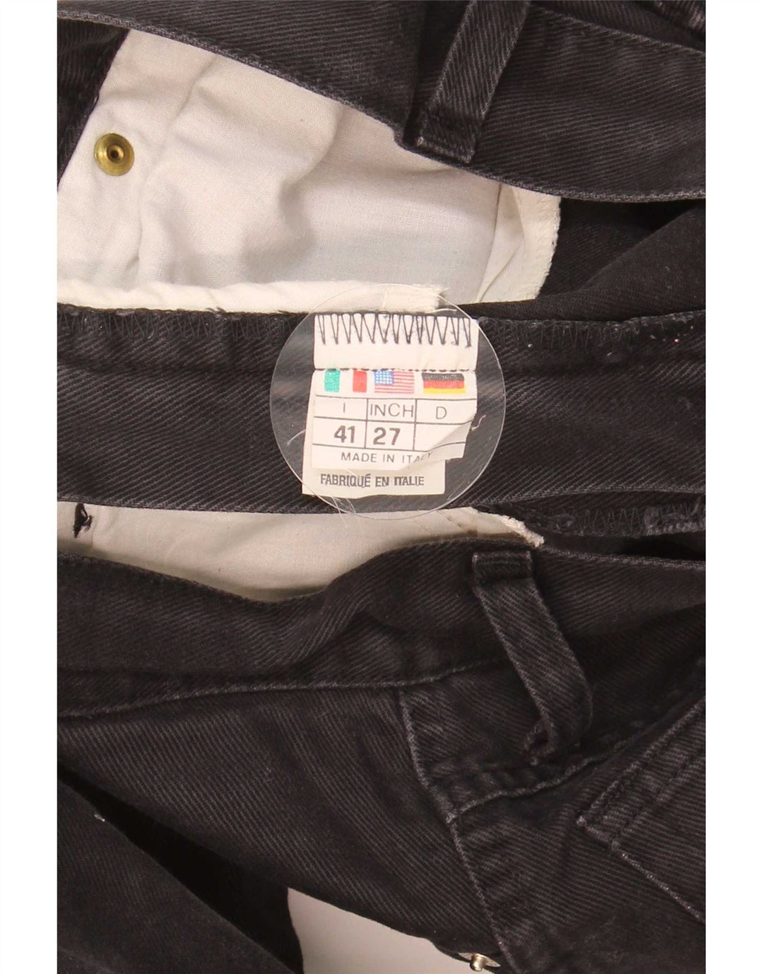 Vaqueros cónicos para mujer Roccobarocco W27 L31 Algodón negro