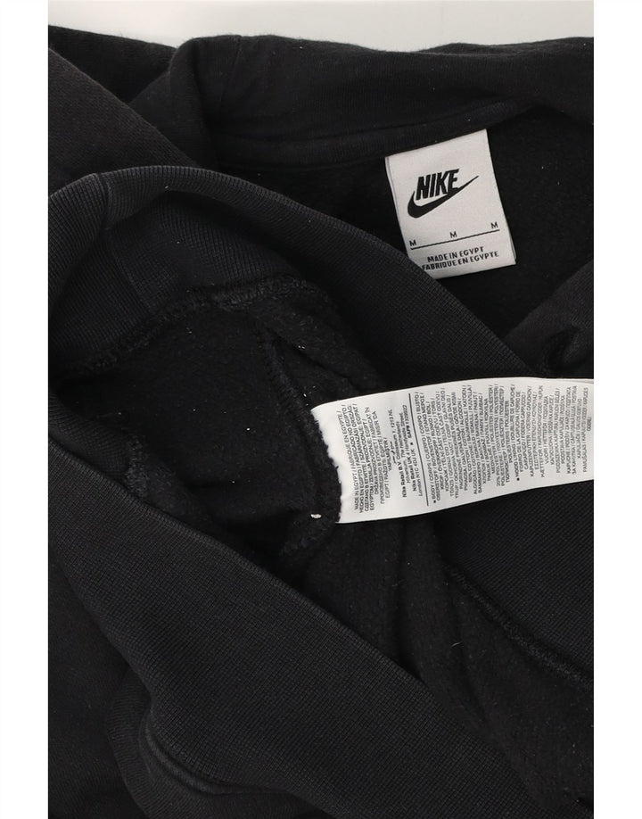 Nike Sudadera con capucha gráfica para hombre, jersey de algodón negro mediano