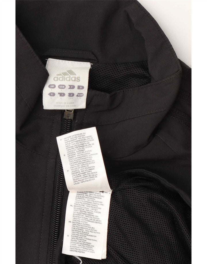 Adidas Mens Climacool Chándal Top Chaqueta Grande Negro Colorblock