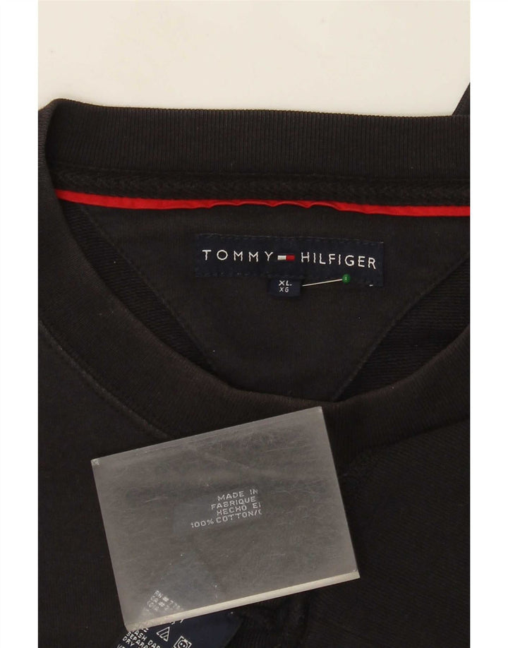 Tommy Hilfiger Sudadera para Hombre Jumper XL Negro Algodón
