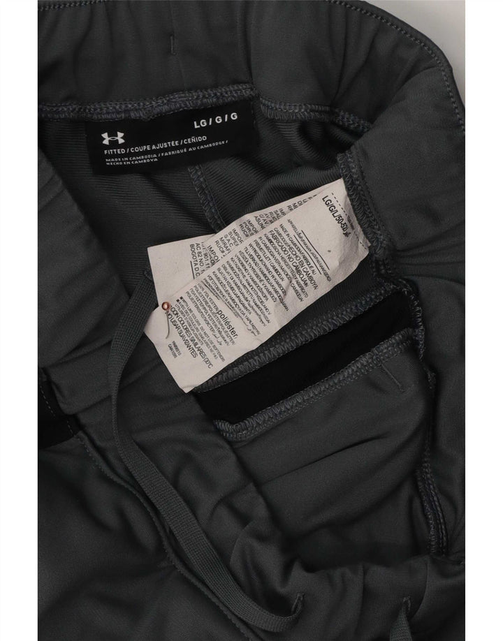 Pantalones de chándal Under Armour para hombre, poliéster con bloques de color gris grande