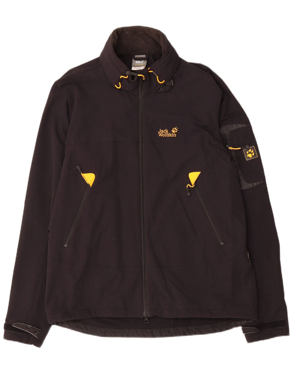 Jack Wolfskin Mens Graphic Windbreaker Jacket UK 44/46 XL Black Sports