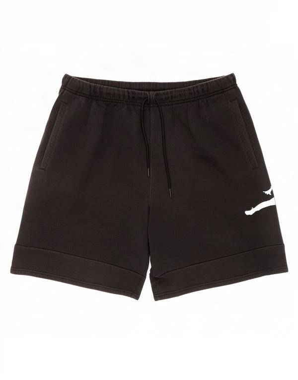 Jordan Pantalones cortos deportivos de ajuste estándar con gráficos para hombre XL Algodón negro