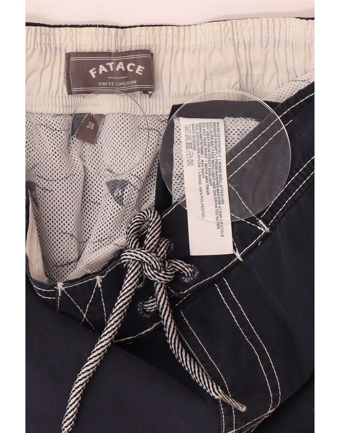 Bañador para hombre Fat Face Small Azul marino Algodón