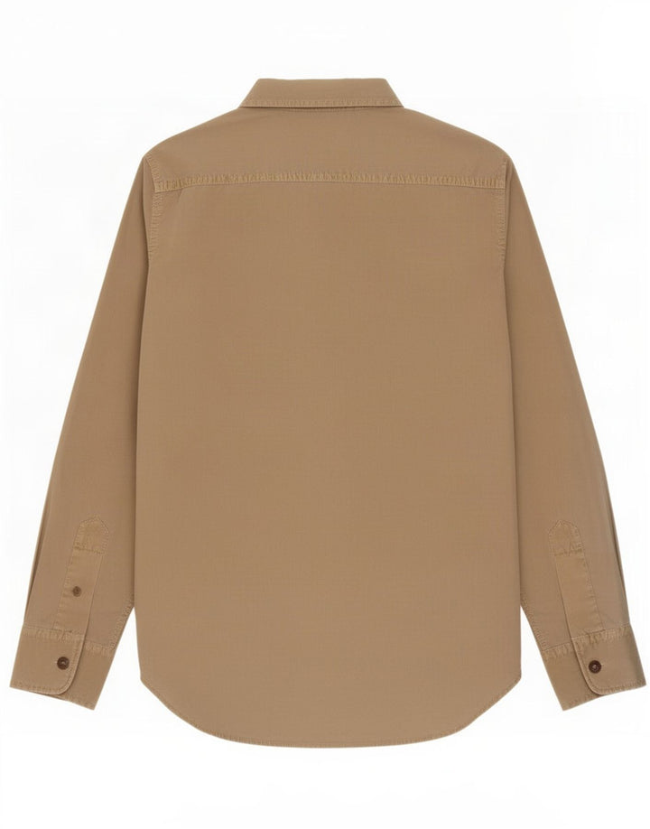 Marlboro Classics - Camisa militar para hombre, talla grande, color caqui