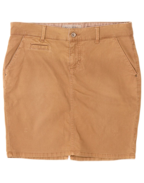 Minifalda Guess Mujer W29 Algodón Beige Medio