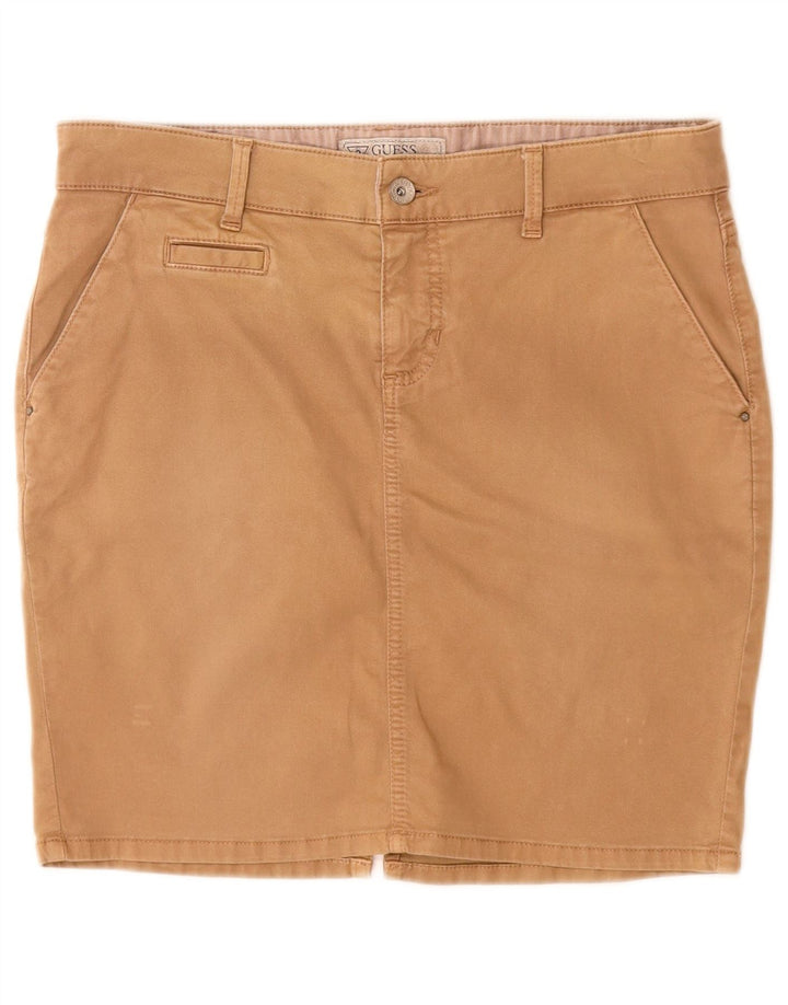 Minifalda Guess Mujer W29 Algodón Beige Medio