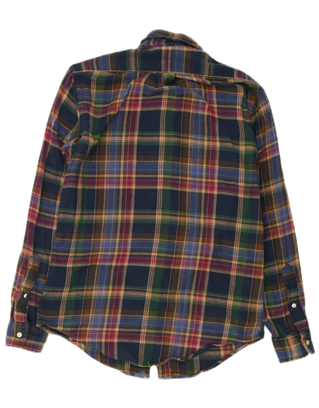 Polo Ralph Lauren Camisa de franela de ajuste personalizado para hombre, cuadros pequeños multicolores