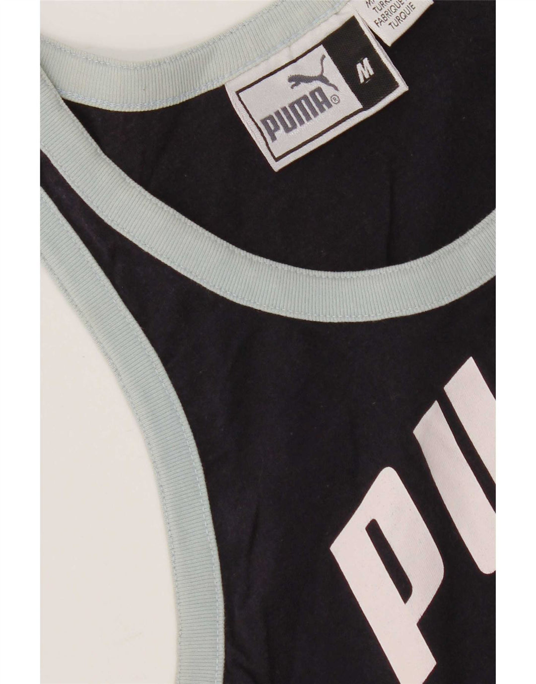 Puma Mujer Gráfico Chaleco Top UK 12 Medio Azul Marino