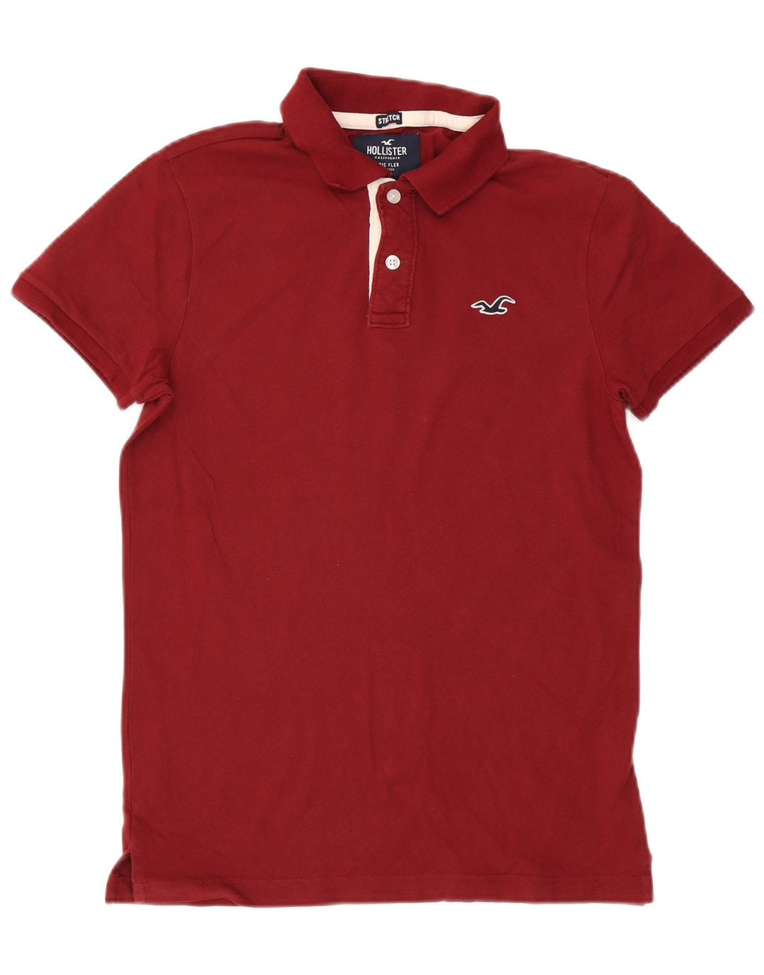 Polo Hollister Hombre Pequeño Granate