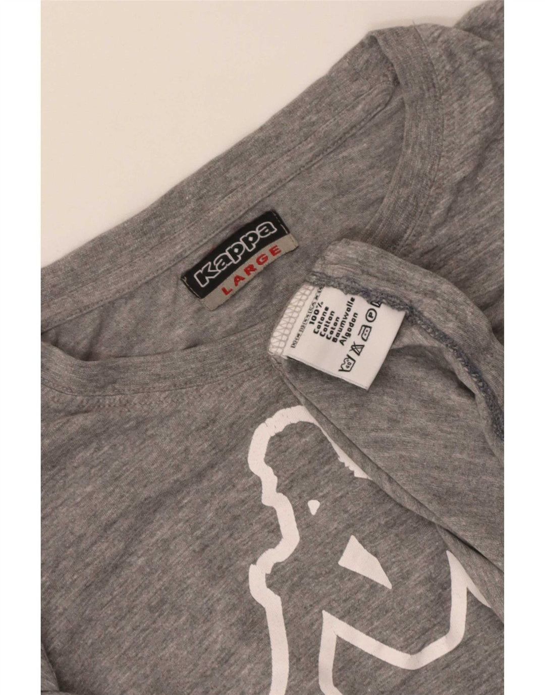 Kappa Camiseta gráfica para hombre Top grande de algodón moteado gris