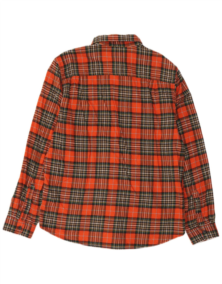 Camisa de franela C&A para hombre, algodón a cuadros rojos grandes