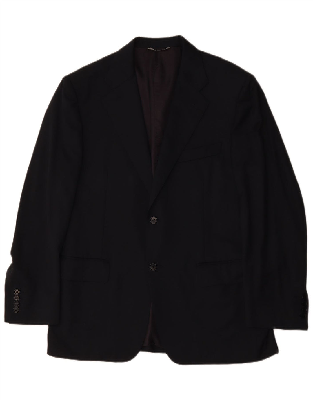 Canali Chaqueta tipo blazer de 2 botones para hombre IT 50 Large Lana azul marino