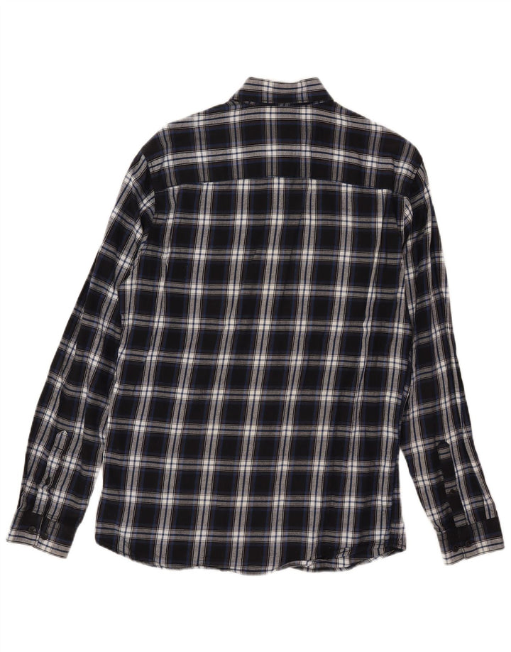 Jack & Jones Hombre Camisa De Franela Slim Fit A Cuadros Azules Pequeños
