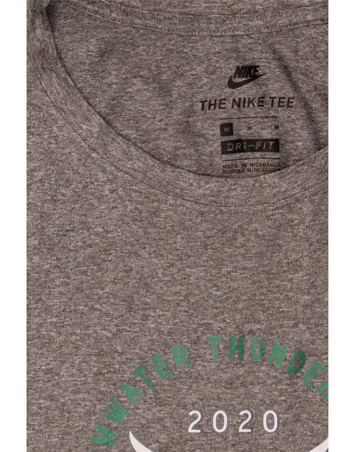 NIKE Womens Graphic T-Shirt Top UK 12 Medium Grey Polyester Vintage Nike and Second-Hand Nike from Messina Hembry 