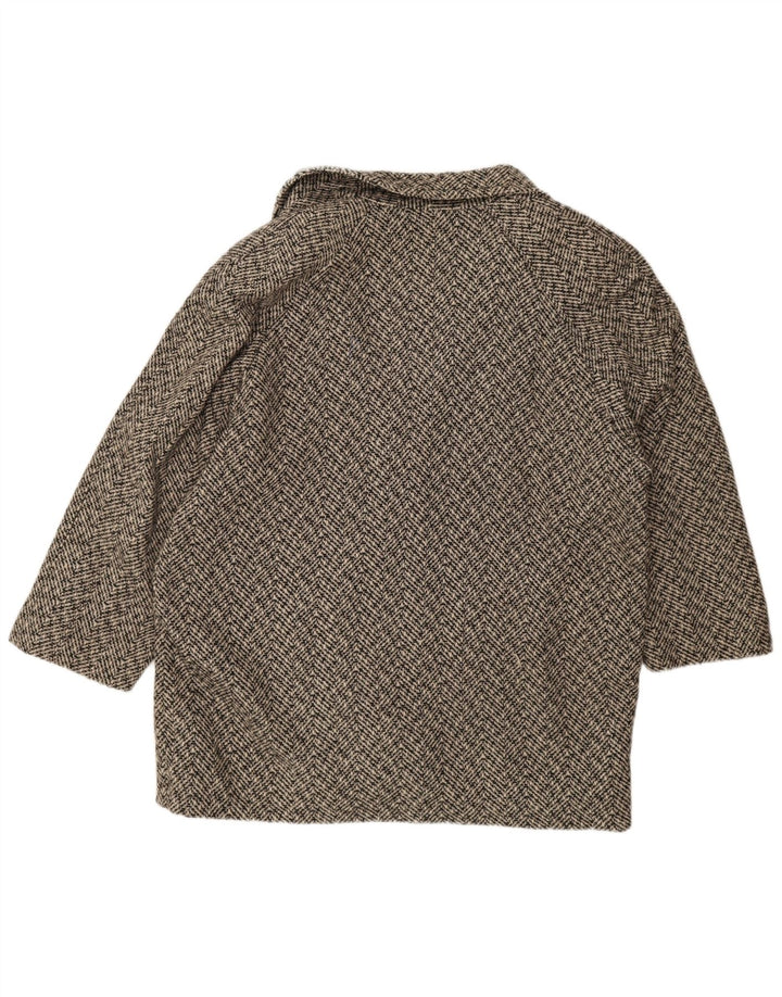 Essentials Abrigo de doble botonadura para mujer UK 20 2XL Lana de espiga gris