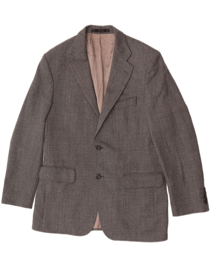 Marks & Spencer Chaqueta tipo blazer de 2 botones para hombre UK 40 Gris medio Lana nueva